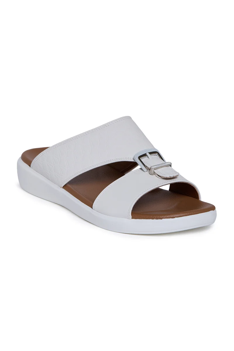 Geoomnii Geoomnii Men’s Arabic Sandals – Comfortable Casual Leather Slide Sandals for Everyday Wear